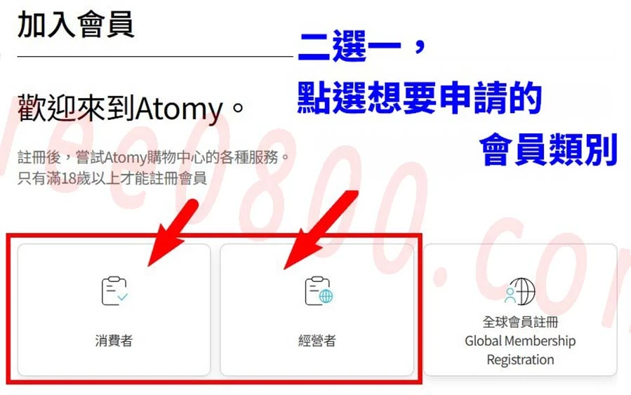 艾多美會員註冊教學-2-選擇身份